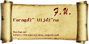Faragó Uljána névjegykártya